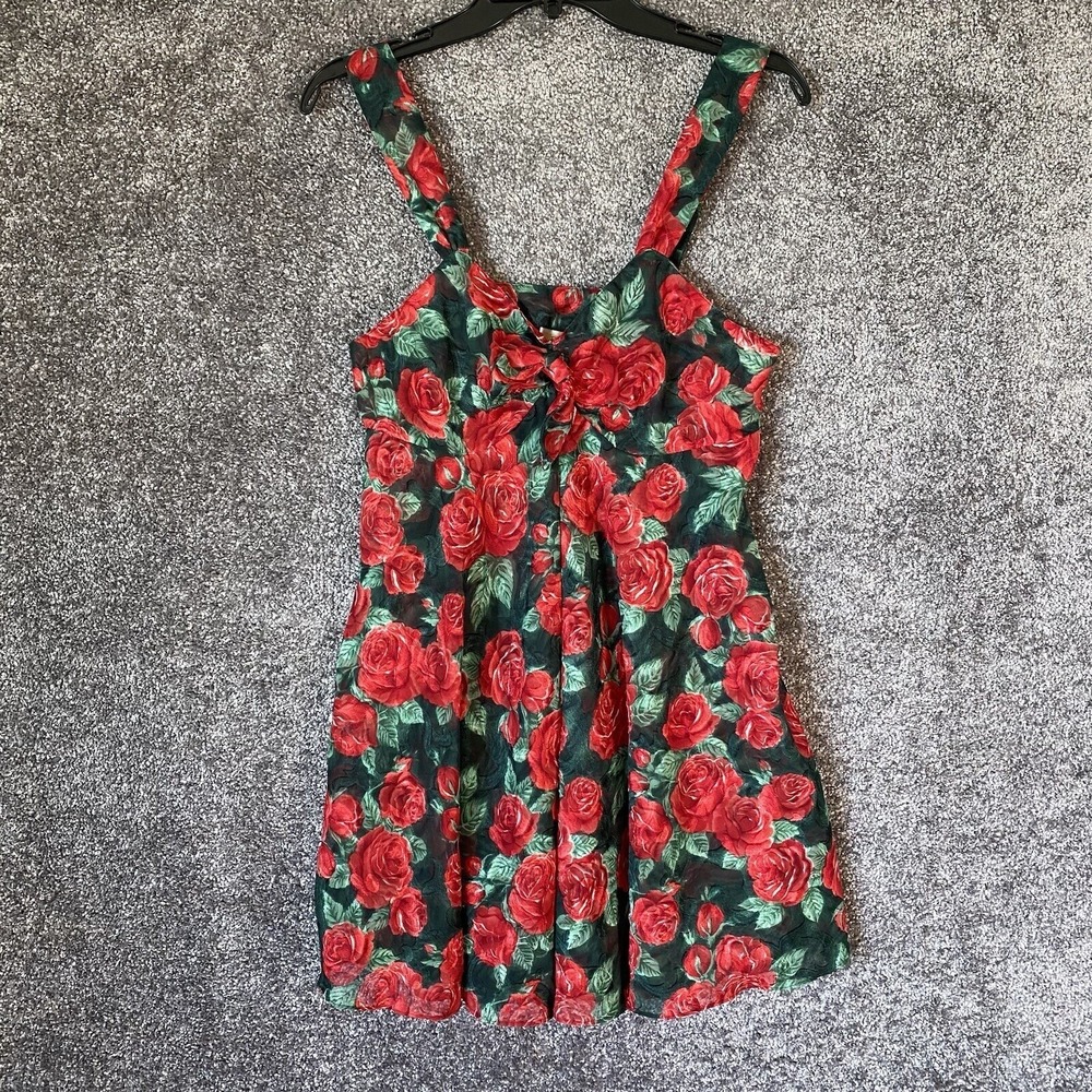 Vtg Victoria Secret Gold Label Babydoll Slip Dress Sz S Sheer Floral Romantic